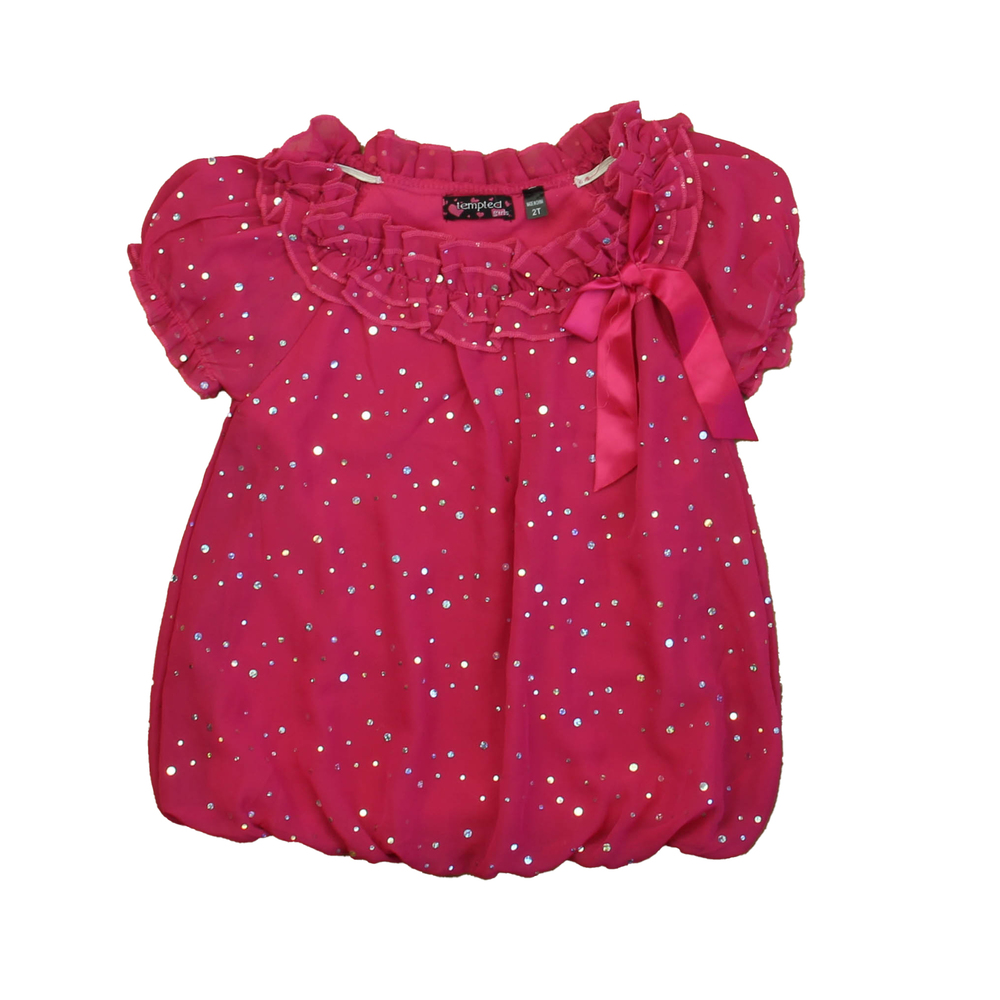 Tempted Girls Girls Pink Blouse size: 2T